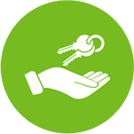 passive-investment hand and keys